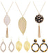 Leopard Print Long Pendant Necklace Dangle Drop Earrings Set for Women Leaf Tassel Necklace Tortoise Shell Acrylic Resin Earrings 6 PCS...
