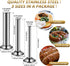 3 Pieces Sausage Stuffer Tubes Stainless Steel Grinder Stuffer Tubes for Size 5 Meat Food Grinder, 3 Sizes...