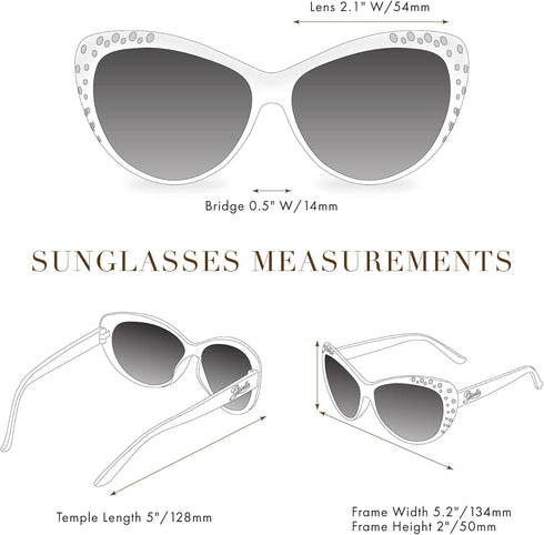 Giselle Cute Kids Retro Cat Eye Rhinestone Sunglasses for Teen Girls and Children Age 6-14...