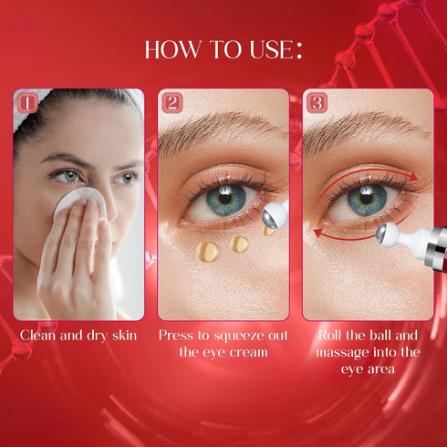 Caffeine Eye Cream for Dark Circles: Morning Wake Up Under Eye Serum for Puffiness Bags Wrinkles Daily Skincare for Men Women...