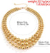 Jovono Chunky Gold Necklaces Beaded Statement Necklace Layered Bib Necklace Accessories for Women...