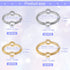ANCIRS 100pcs Double Hole Bead Round Frames Links Connectors for Beading & Jewelry Making Assortments Necklaces, Bracelets, Earrings, Keychains- G...