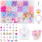 900pcs Mermaid Bracelet Making Kit for Girls with Pearl Beads Starfish Shell Girls Pink& Purple Mermaid Butterfly Beads for Jewelry Making Assorte...