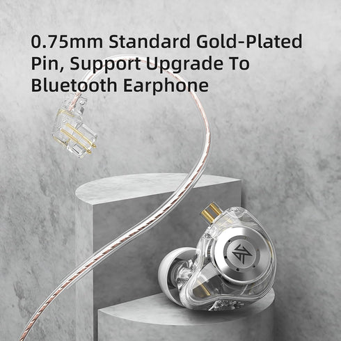 FEDAI KZ EDX Pro Wired Earbuds Headphones 10mm Dual Magnetic Dynamic Driver in Ear Monitor, HiFi Deep Bass Wired Earbuds with 5N OFC 2pin Detachab...