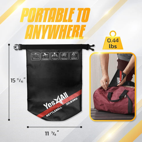 Yes4All Sand Kettlebell, Workout Adjustable Kettlebell Sandbag For Fitness, Soft Sandbag Weights, Heavy Duty Equipment...