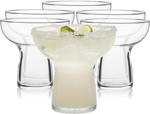 Libbey Stemless Margarita Glasses Set of 6, 10.25 ounces Classic Margarita Glasses Lightweight, Fancy Glassware Set for Celebrations...