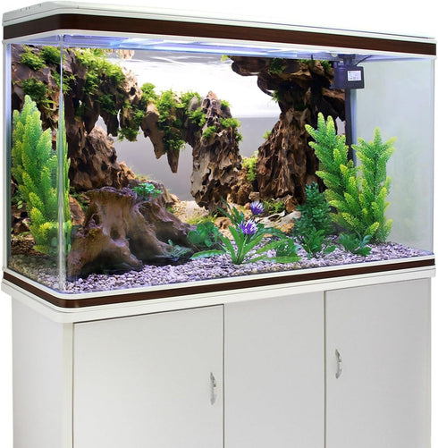 AWERT 30x18 inches Viewing Stone Fish Tank Background Aquatic Plant River Bed & Lake Aquarium Background Seaweed Aquarium Vinyl Background...