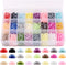 Glarks 2880Pcs 6MM 24 Colors Beads Flat Back Half Round Pearl Bead Cabochon Pearl Flatback Beads Set...