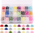 Glarks 2880Pcs 6MM 24 Colors Beads Flat Back Half Round Pearl Bead Cabochon Pearl Flatback Beads Set...