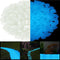 Glow Pebbles, 300 pcs Blue Glowing Rocks, Glow in The Dark Stones for Outdoor Decor, Garden Lawn Yard, Luminous Pebbles for Landscaping, Walkway P...