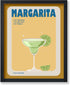 Poster Master Margarita Poster - Retro Cocktail Recipe Print - Alcohol Art - Cocktail Art - Preppy Art - Trendy Art - Chic Boho Art - Aesthetic Ki...