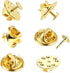 JANYUN 120 Pairs Butterfly Clutch Tie Tacks Pin Back Replacement with 8mm Length 4mm Width Blank Pins for Craft Making (4mm, Gold)...