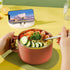 Microwave Ramen Bowl with Handles,304 Stainless Steel Liner Bowl, Microwavable Soup Mug with Lid Large Soup Cups for Ramen Noodle Cereal,42 oz (Or...