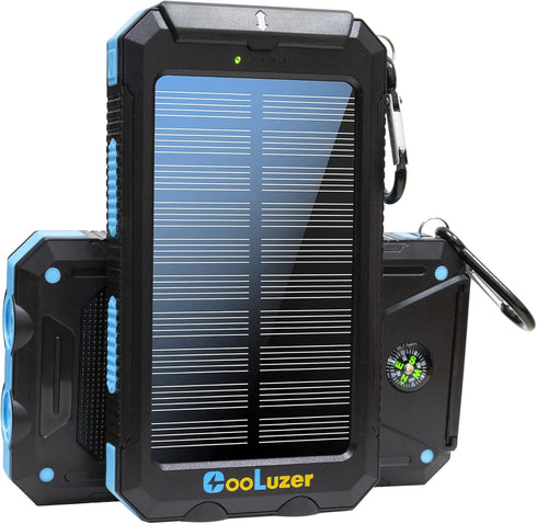 Solar Power Bank 36800mah, Solar Charger Power Bank with 18W PD 5V 3.1A outputs, IP67 Waterproof, Grade A+ Battery with LED Flashlight and Compass...