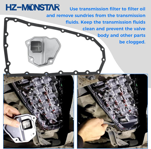 Automatic Transmission Filter Oil Pan with Gasket Kit Compatible with 2007-2017 Nissan Rogue Altima Juke Replace 31397-1XF0D 31728-1XF03 31728-1 X...
