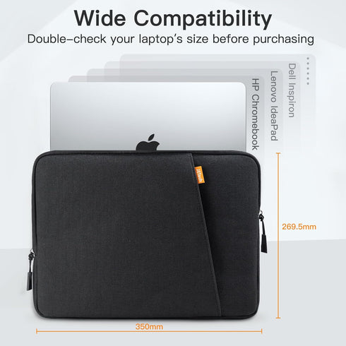 JETech Laptop Sleeve for 14-Inch MacBook Pro M3 / M2 / M1 A2779 A2442, Waterproof Bag Case with Pocket, Compatible with 14 Inch Notebook (Black)...