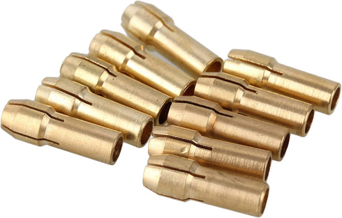CNBTR 0.5-3.2mm Brass Collet Drill Chuck Fits Rotary Tools Electric Grinding Drill Collect Chuck Holder Pack of 10 (4.8mm Shank Dia.)...