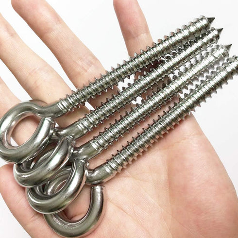 Hammock Hanging Kit, Heavy Duty Swing Hangers Eye Hooks for Hanging Swing Stainless Steel Hammock Hook Carabiner Set Swing Hardware for Yoga Hammo...