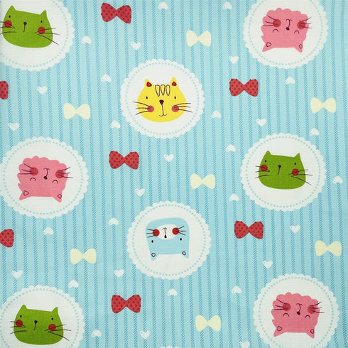 Cat Fabric Fat Quarters Bundles Cute Animal Pattern Cotton Quilting Fabric for Sewing Crafting 18" x 22" (7pcs) SZRUIZFZ...