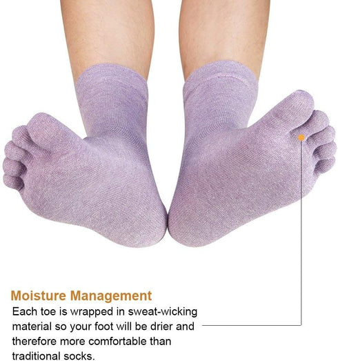 Meaiguo Women's Toe socks For Running Five Finger Socks With Cotton Athletic...