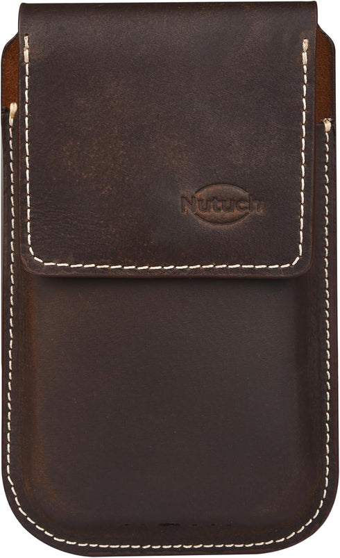 Genuine Leather Phone Holster with Belt Clip | Cell Phone Pouch for iPhone and Smartphone | Cell Phone Holsters Holders | Belt Phone Holder | Cell...