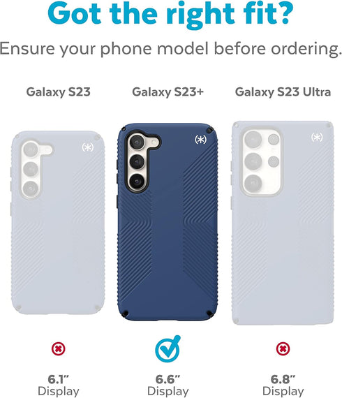 Speck Presidio 2 Grip Samsung Galaxy S23+ Case - Drop & Camera Protection, Soft-Touch Secure Grip, Wireless Charging Compatible, Shock Absorbant, ...