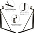 4 Packs of Heavy Duty Closet Shelf and Rod Bracket, Eau Black Closet Shelf Bracket with Rod Support Great for Both Shelf Storage and Closet Rod...