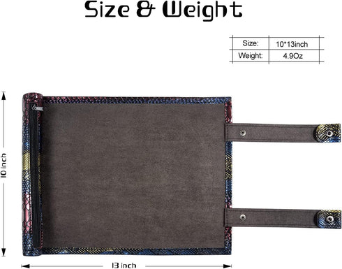 DNDND Dice Mat and Storage, 2 in 1 Dragon Scale Scroll PU Leather with Velvet for Table Games Dungeons and Dragons DND D&D (Dragon Scale)...