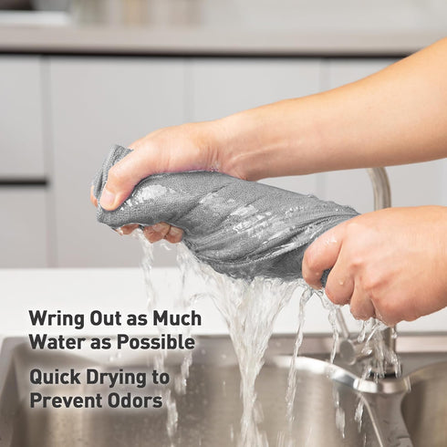 Gray Microfiber Cleaning Cloth 13"x13", Ultra Soft Absorbent Microfiber Cleaning Rags for Housekeeping Cleaning Supplies, Lint Free Reusable Clean...