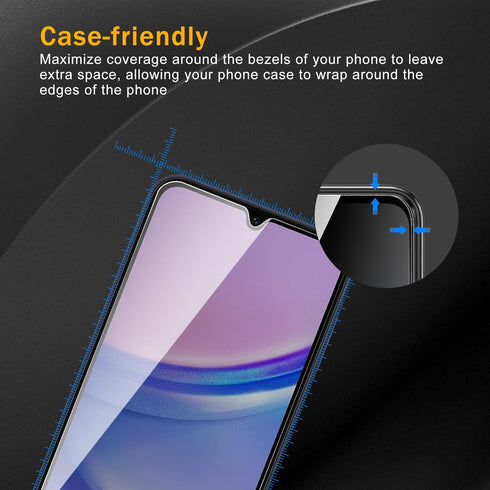 3 Pack Privacy Screen Protector for Samsung Galaxy A15, Anti Spy Tempered Glass 9H Hardness, Black Protector Anti Spy, Bubble Free, Anti-Scratch...