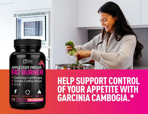 Apple Cider Vinegar Weight Management Pills for Women - Garcinia Cambogia + w. CLA & Green Coffee Bean Green Tea...