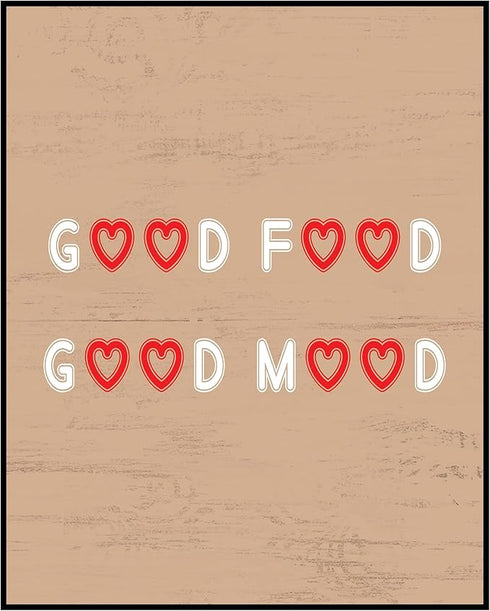 Posterizer 1 pcs-sweet kitchen print-good food-good mood-Kitchen & Bar Art Gift for Moms Kitchens, Dining Room Decor- unframed wall art...