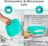 Re-Play Toddler Plates - 22 Oz. Deep-Walled Flat Kids Plates - Dishwasher & Microwave Safe - Made in USA - Set of 3-7.37" x 7.37" x 1.25" - Aqua A...
