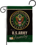 Army Proudly Family Burlap Garden Flag - Armed Forces Rangers United State American Military Veteran Retire Official - House Decoration Banner Sma...