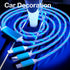 3 in 1 Led Charging Cable 66W Flowing LED Light Up Phone Charge Cable Light up Charger Fast Charing Cord Durable TPE Fast Charging Cord for Most C...