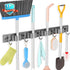 Broom Holder Wall Mount, Improved Adjustable Broom Holder, Super Anti-Slip Mop and Broom Holder Wall Mount, Heavy Duty Tool Organizer for Laundry ...