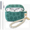 Flower Engraved Case for Airpods Pro 2nd/1st Generation Case with Cleaner Kit, Silicone Airpod Pro Protective Cover with Luxury Pearl Keychain for...