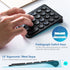 SANWA Bluetooth Numeric Keypad, Rechargeable Wireless Ten Key Number Pad, 22-Key Portable & Slim Financial Accounting Numpad for Laptop Computer, ...