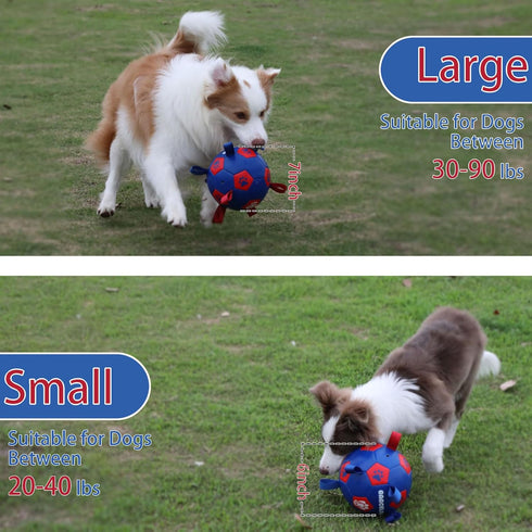 Soccer Ball For Dogs - Dog Soccer Ball With Straps - Dog Toy Ball - Herding Dog Ball - Interactive Ball For Dogs - Dog Soccer Ball Indestructible ...