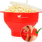 Silicone Microwave Popcorn Popper Collapsible Bowl - 100% Pure Silicone - LFGB Food Grade - No Fillers, BPA-free, Vegan, Reusable, Plastic-free, E...
