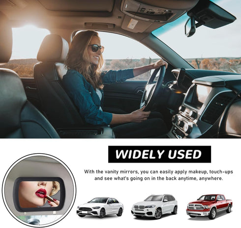 1PC Car Sun Visor Vanity Mirror, Clip-on Automotive Makeup Sun-Shading Mirror, Vehicle Sun Visor Cosmetic Vanity Mirror for Women Girls, Universal...