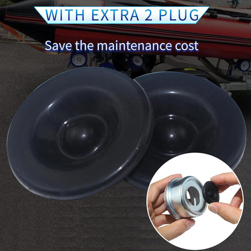 2PCS 1.98" Trailer Hub Dsut Cap,Trailer Axle Wheel Bearing Dust Cap Cup Grease Cover with 2 Rubber Plugs,Hub Dust Caps for Most 2000 to 3500 Pound...