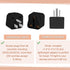 Bates- Universal Adapter, 2 Pack, Black Travel Adapter, UK to US Plug Adapter, Universal Plug Adapter Plug, Universal Travel Adapter, European to ...