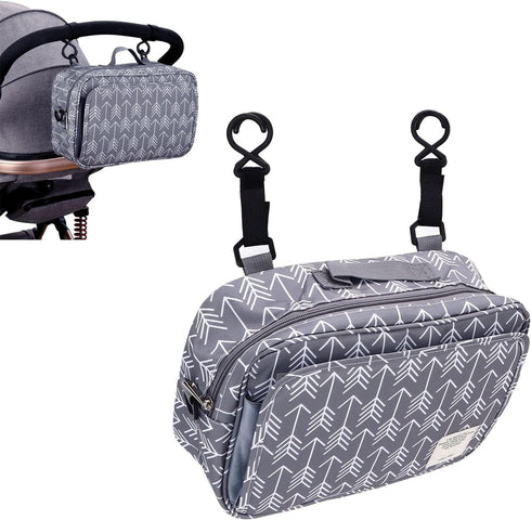 Baby Diaper Tote Bag?Portable Large Capacity Multi Pocket Design Portable Convenient Stroller Side Storage Bag for Short Trips...