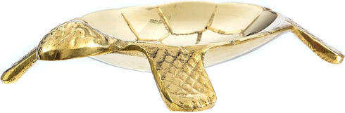 Brass Turtle Incense Holder for Incense Cones, Sticks, Charcoal Discs, Resin, Healing Crystals - 4.75" - for Spiritual Home Decor, Meditation Acce...