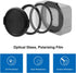 PULUZ 52mm UV + CPL Lens Filter Adapter Ring for GoPro HERO11 Black / Hero11 Black Mini / HERO10 Black / HERO9 Black Camera Lens Adapter Ring Came...