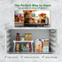 ums Kitchen Cabinet Shelf Organizers - White Plastic Stackable Freezer Rack, Usable Storage Rack for Your Spice, Refrigerator, Pantry (12 X 5.5 in...