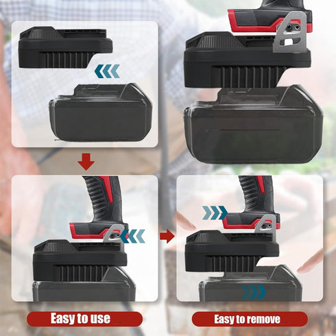 for Makita to Milwaukee? Battery Adapter compatible with Makita 18V lithium battery BL1815 BL1820 to replace for Milwaukee 18V Lithium Battery 48-...
