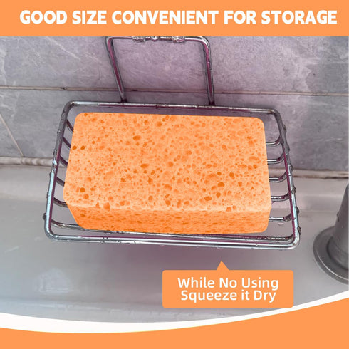 12 - Pack Non-Scratch Scrub Sponges - Sponges for Dishes and Washing Dishes, Cleaning Sponges for Kitchen Home and More?Orange?...