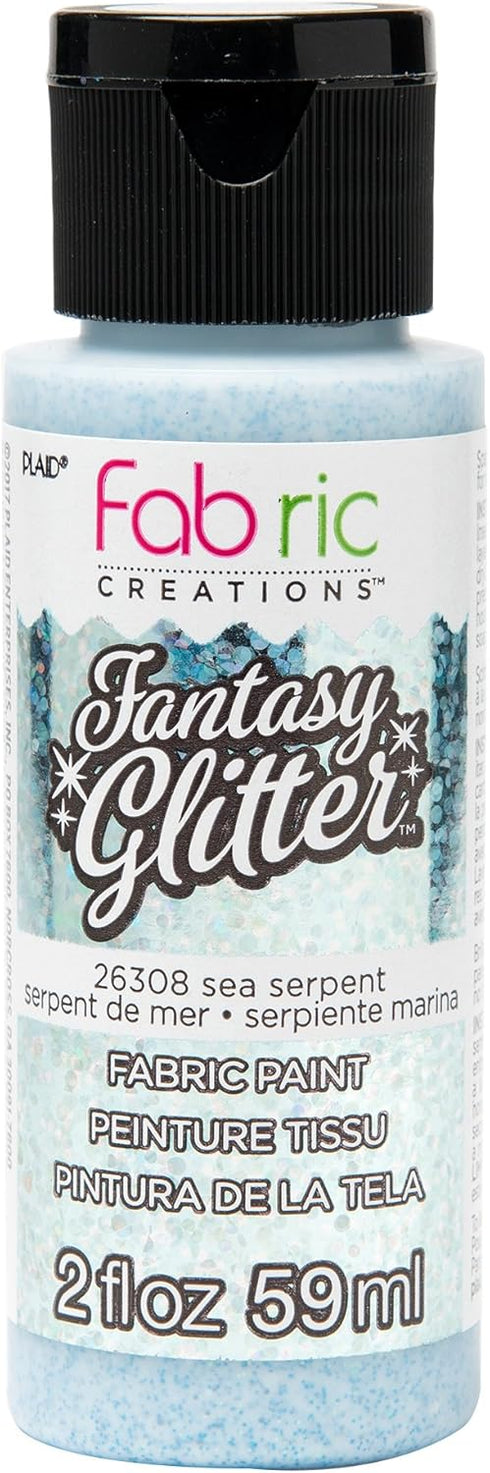 Fabric Creations Fantasy Fabric Ink Paint, 2 oz, Glitter Sea Serpent...